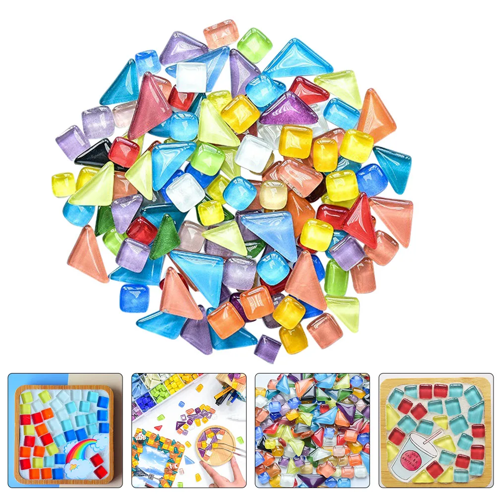 

Mosaic Glass Pieces DIY Craft Supply H made Patches Materials Crystal Mosaic Series Sturdy Durable Necklace Earrings