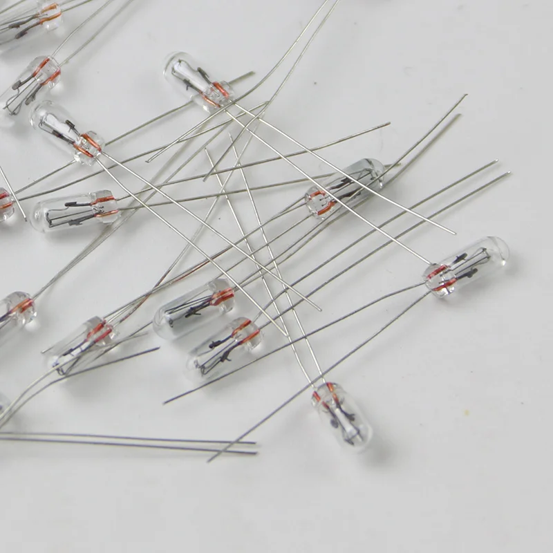 10 sztuk miniaturowych 0,07A 3mm 4mm 5mm 1,5V, 3V, 6V, 9V, 12V, 24V żarówka Edison żarówka ryżowa