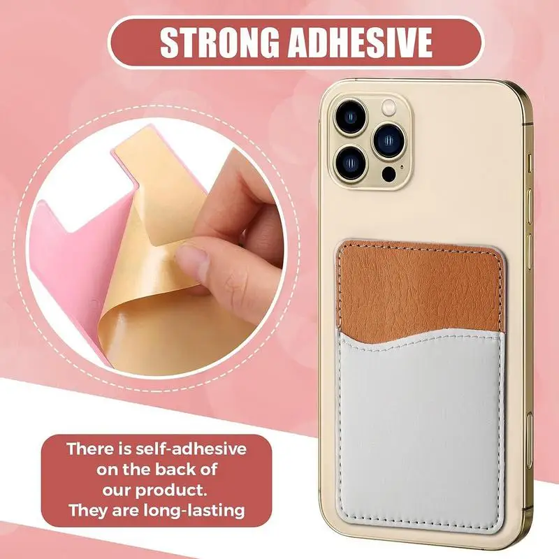 Phone Wallet Anti-Slip Phone Wallet Stick On Wear-Resistant Card Holder With Corrugated Inner Layer For Money Bills Credit Cards