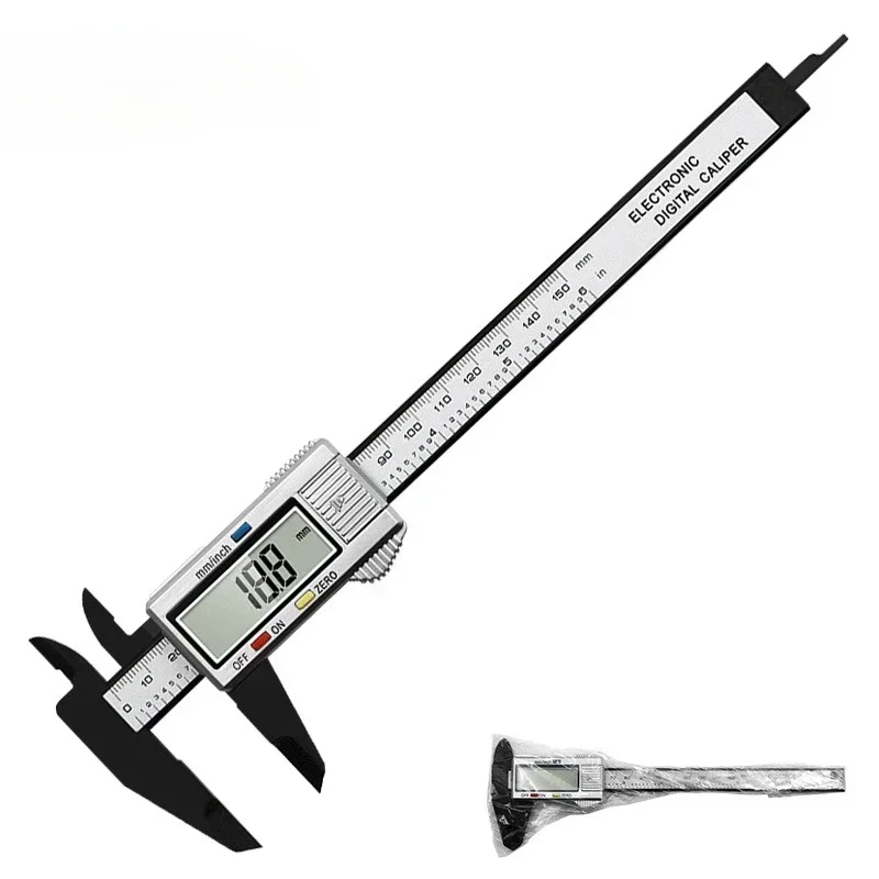 2023 New 150mm Electronic Digital Caliper Carbon Fiber Dial Vernier Caliper Gauge Micrometer Measuring Tool Digital Ruler