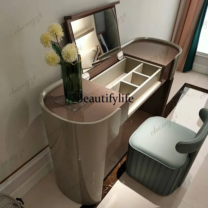 Gothic Luxury Dressing Table Storage Europe Clothing Black Dressing Table White Mirror Coiffeuse De Chambre Organizer Makeup