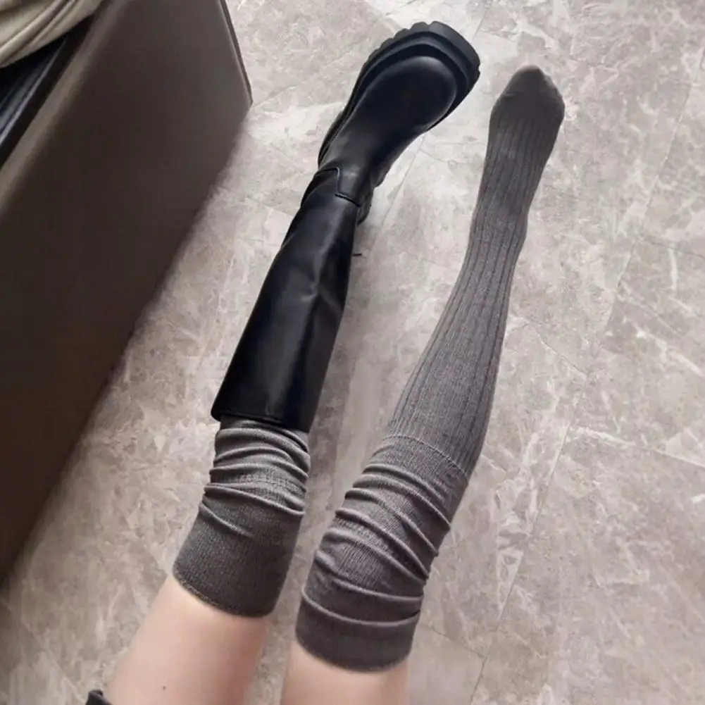 الإفراط في جوارب طويلة للنساء النساء فوق الركبة التمهيد تخزين ترهل أعلى سميكة القطن متماسكة الفخذ العليا الجوارب لفصل الشتاء لفصل الشتاء