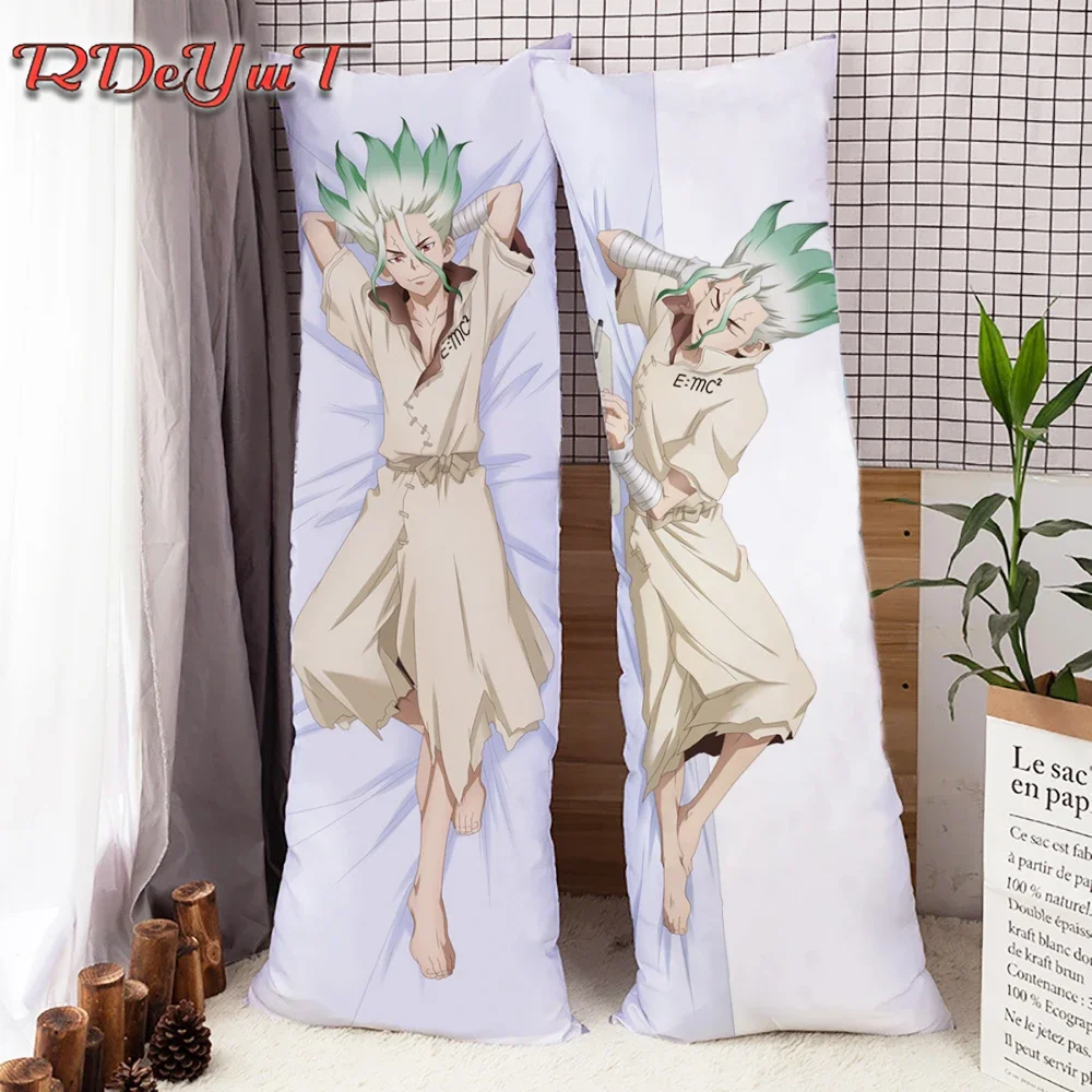 Anime Ishigami Senkuu Dakimakura Hugging Body Pillow Case Double Sides Printed Pillow Cover Home Bedding 120/150/160/170/180cm