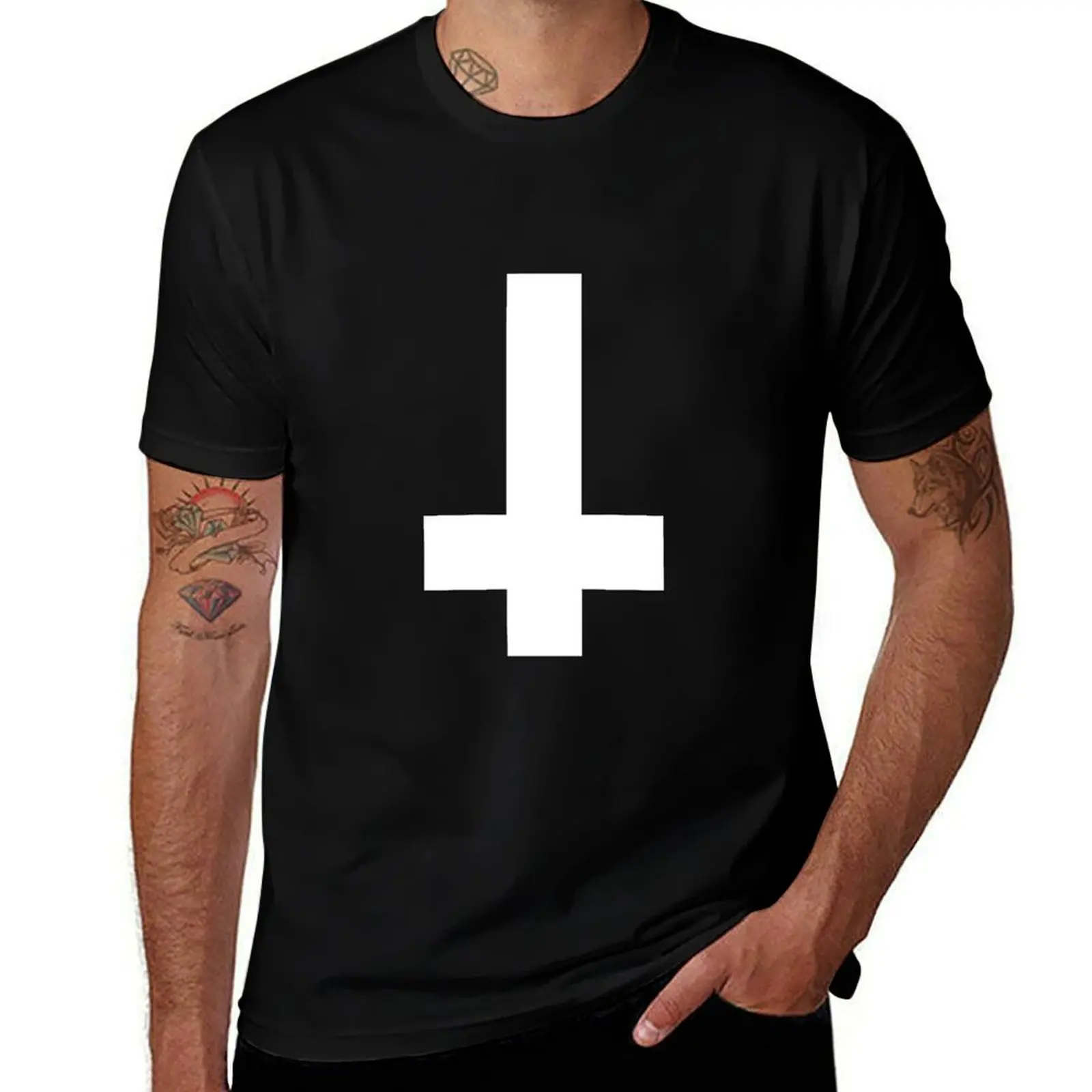 

graphic [upside-down] Inverted designer metal T-Shirt cross T-Shirt t man ATHEIST t shirts shirts t shirts with prints