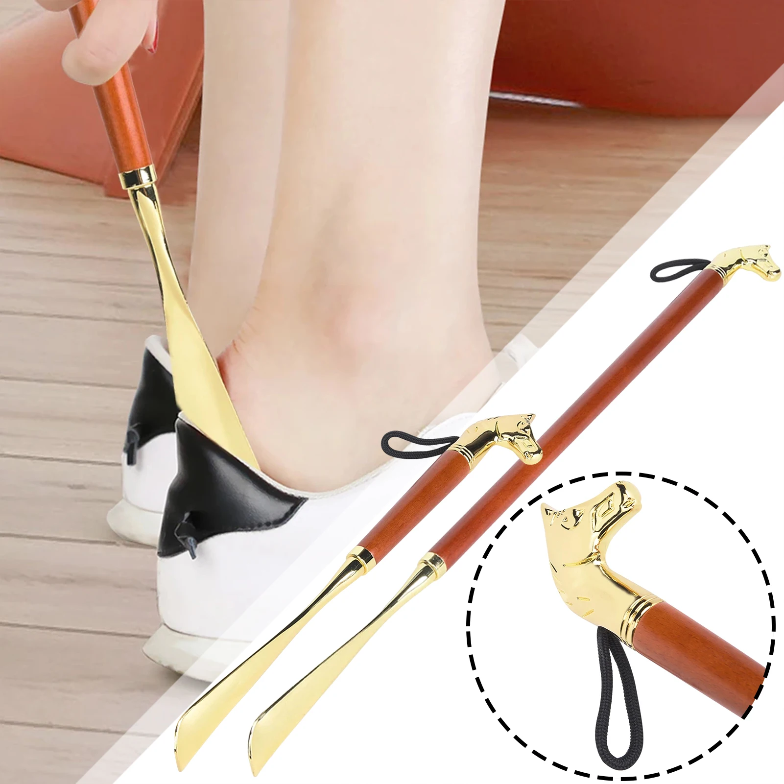 Long Metal Shoehorn Retro Zinc Alloy Shoe Wearer Birthday Present