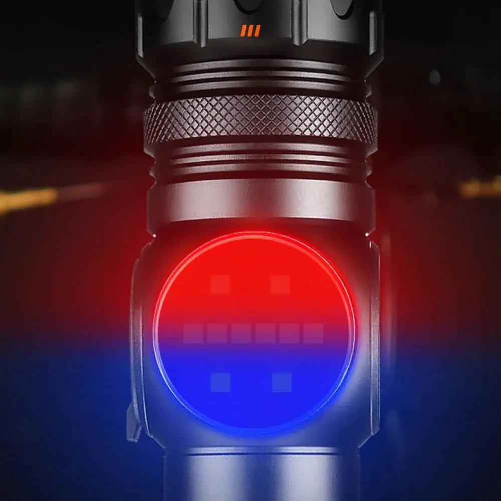 Multi Functional LED Flashlight Rechargeable Searchlight With Side Light Intelligent Screen For Outdoor Survival Repair