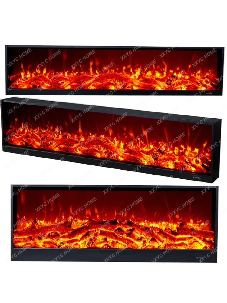 Electronic Fireplace Core Background Wall Embedded Simulation Fire European Style Fireplace Decorative Cabinet Heater Home