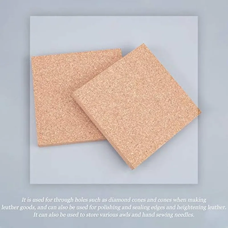 2PCS Square Bulletin Boards 6 x 6 inch Wood Cork Board 0.6 inch Thick Square Cork Board Cork Tiles for Wall Decoration, Party