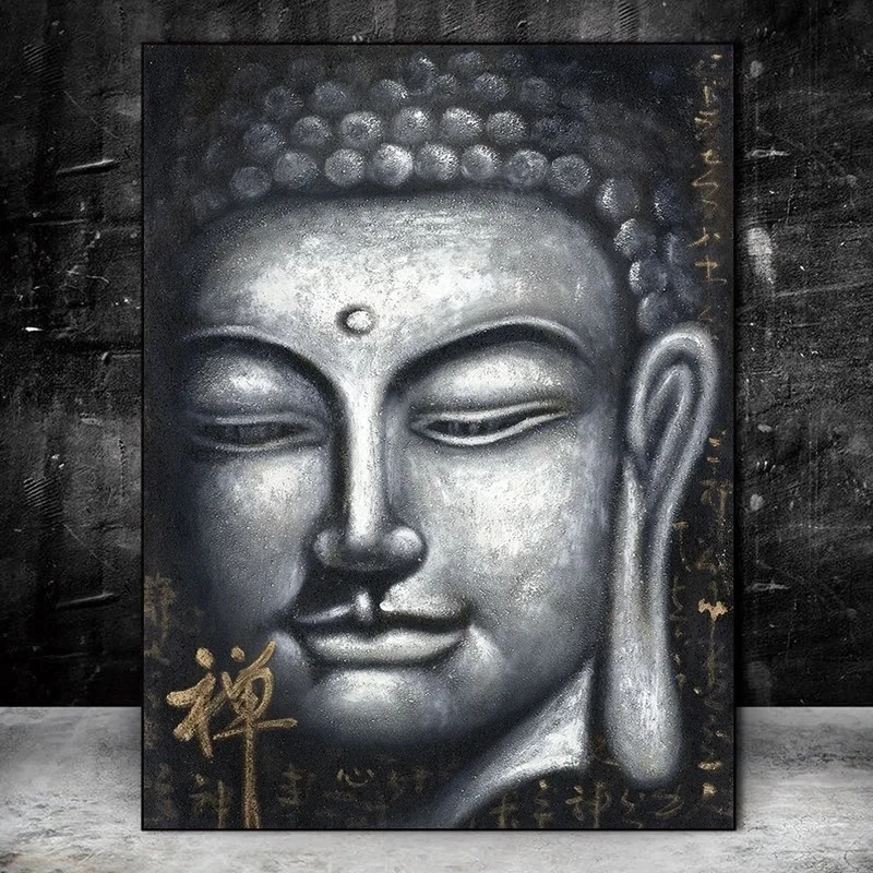 

Abstract Buddhism Posters and Prints Wall Art Canvas Painting Wall Art Lord Buddha Pictures for Living Room Decor Unframed