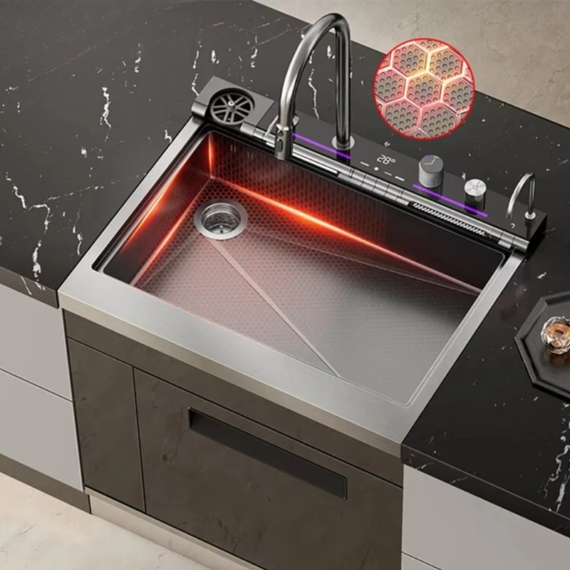 

75 см коммерческая автоматическая столешница из нержавеющей стали, полуинтегрированная кухонная мойка, посудомоечная машина