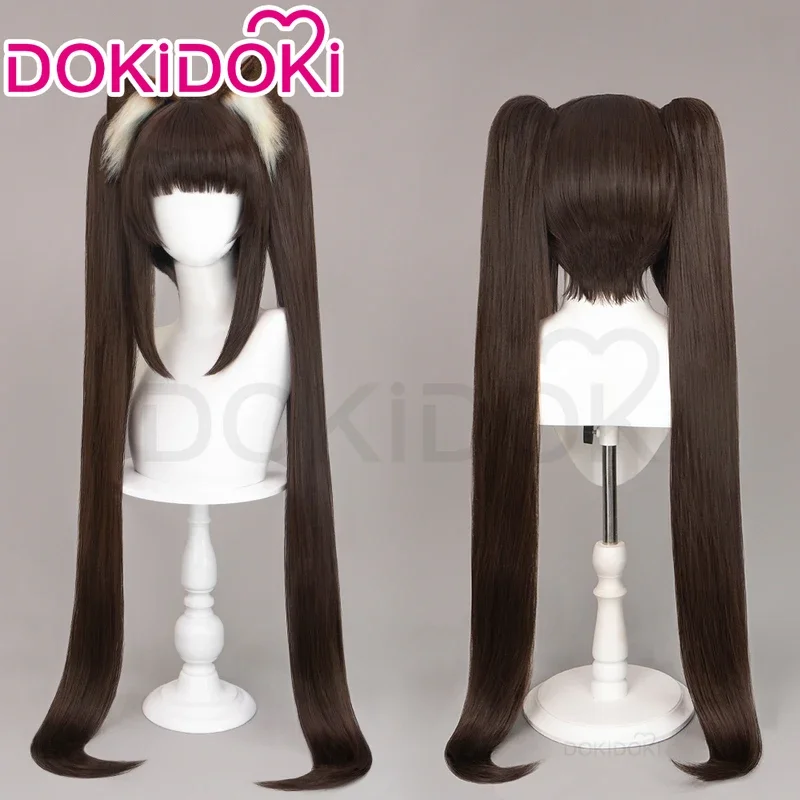 IN STOCK Chocola /Vanilla Wig Nekopa Cosplay DokiDoki Women Wig Long brown Hair Chocola Cosplay Ears Vanilla Free Wig Cap