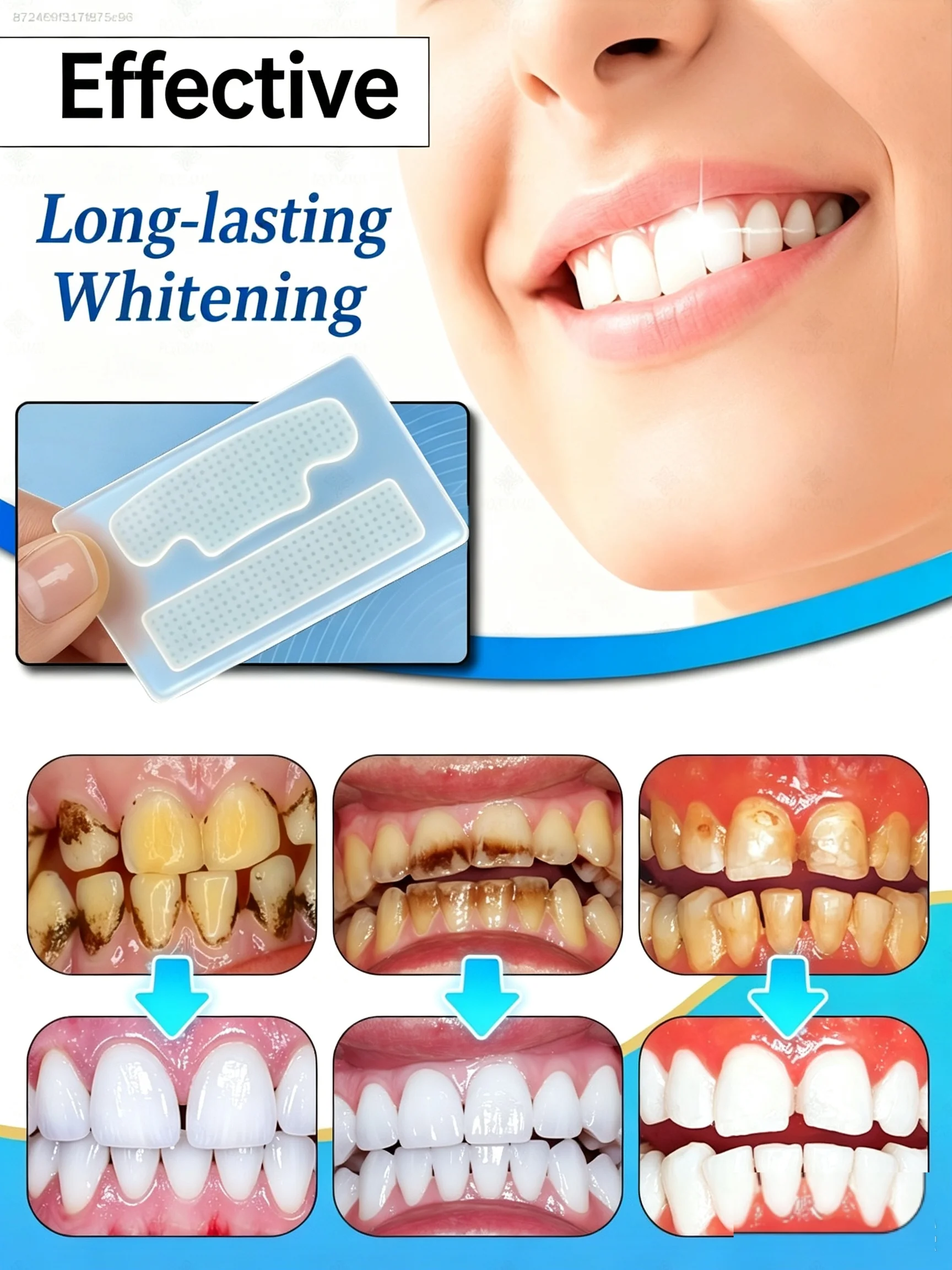 Teeth Whitening Strips - Niewidoczne, przenośne paski do wybielania zębów