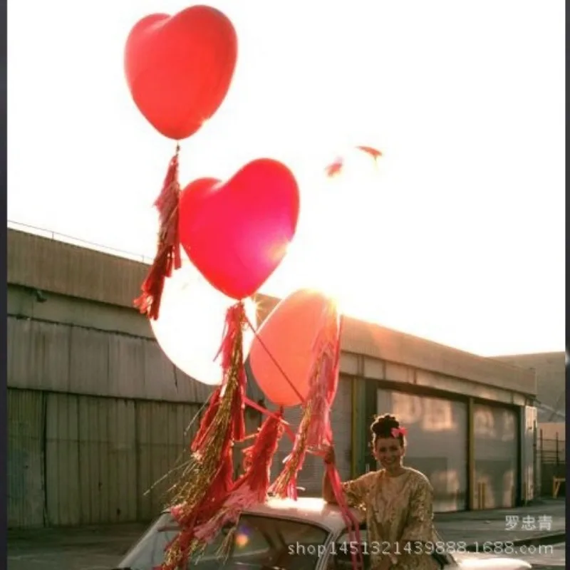 36 Inch 23g Heart-shaped Latex Balloon Large Love Lift-off Wedding Valentine's Day Venue Decoration Large Event Party