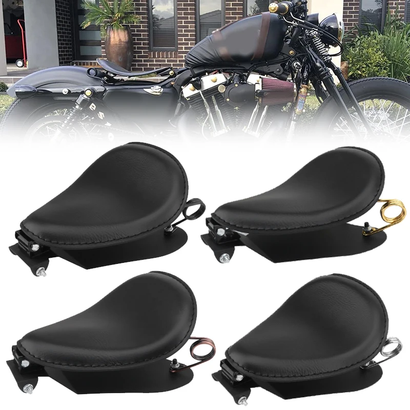 

Universal Motorcycle Solo Saddle Seat Cover Spring Bracket Base Leather Seat For Honda Rebel CMX250C For Yamaha Virago XV250