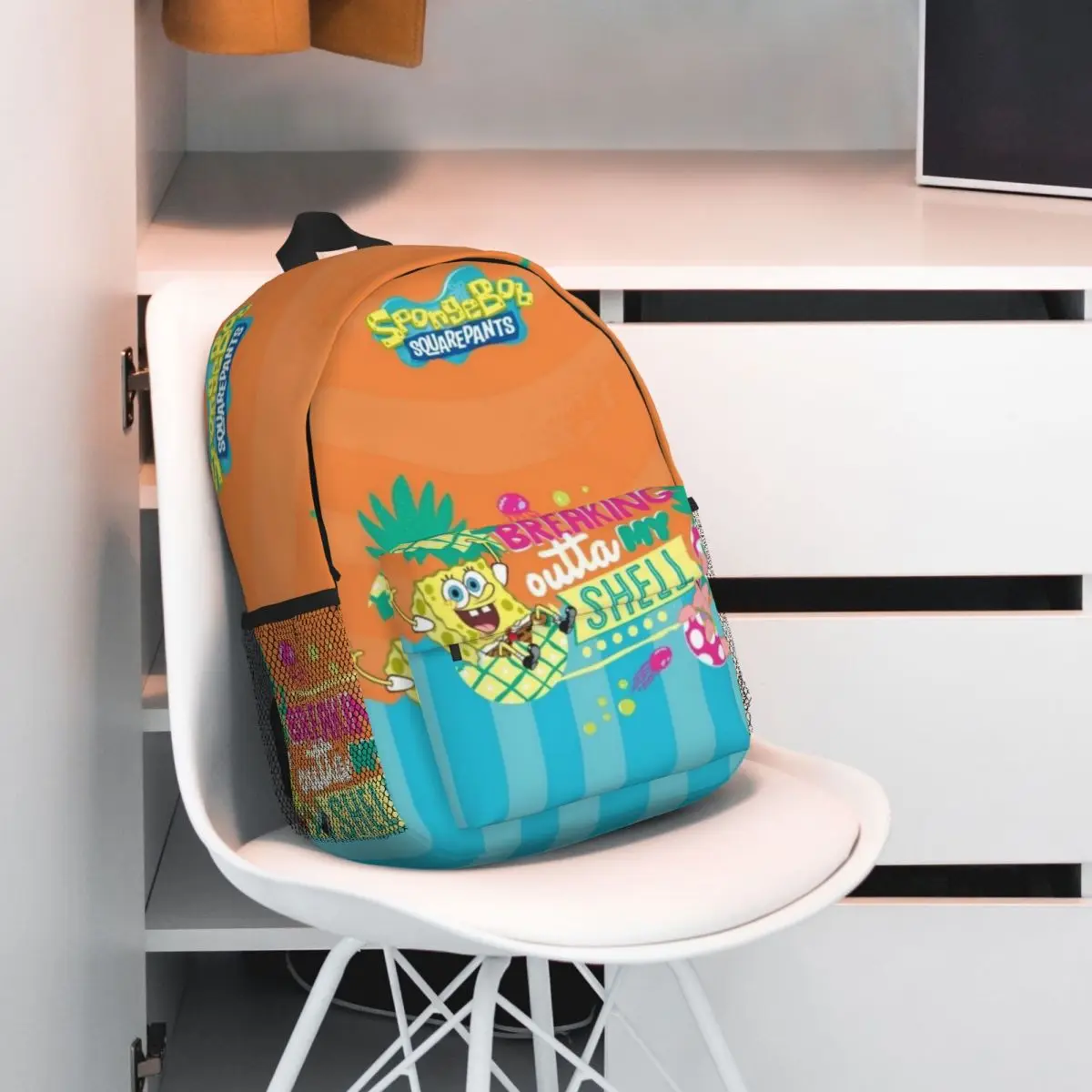 Spongebob zaino impermeabile da 15 pollici-borsa da viaggio leggera con tasche Multiple per l'organizzazione