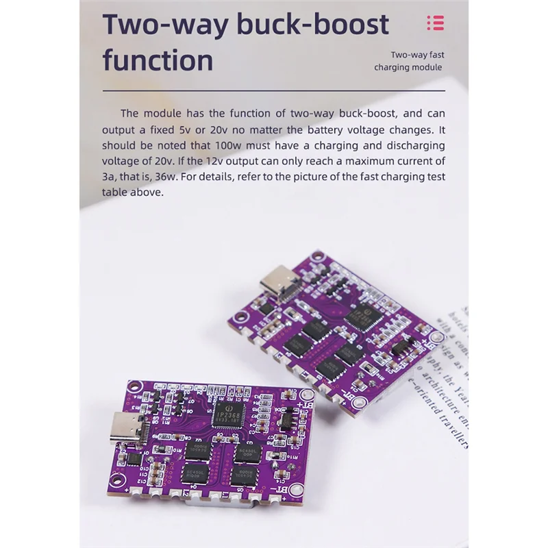 IP2368 Bidirectional 100W Fast Charging Module Buck-Boost Type-C Interface Lithium Battery Power Fast Charging Board