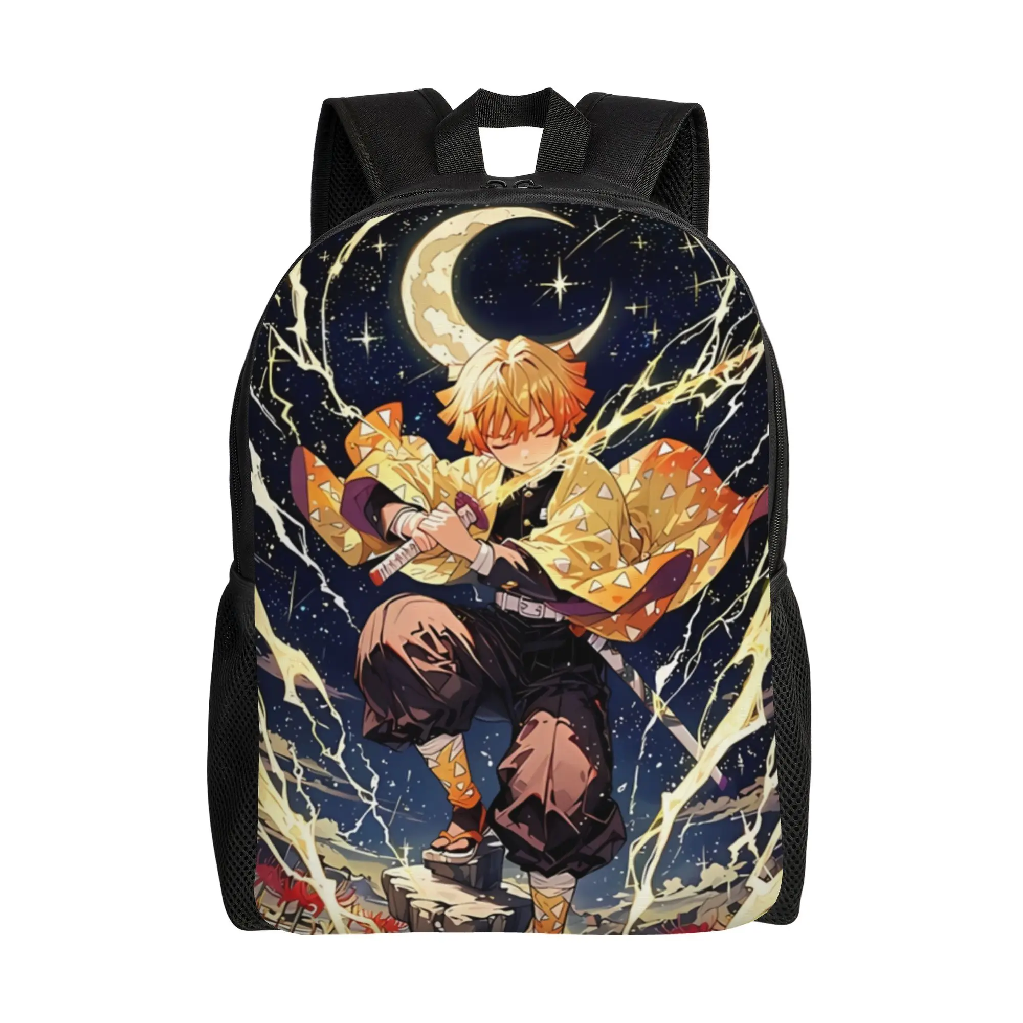 Zenitsu Agatsuma Laptop Bag Back to school season Blonde Hair Sword Boy  Super Quality Backpack