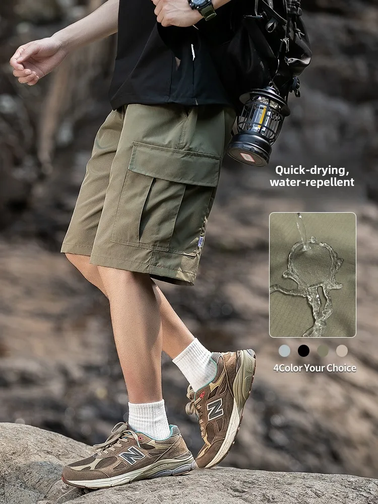 

Водостойкие мужские рабочие брюки-карго для лета, тонкие, быстросохнущие, спортивные, повседневные, больших размеров, модные, прямого кроя