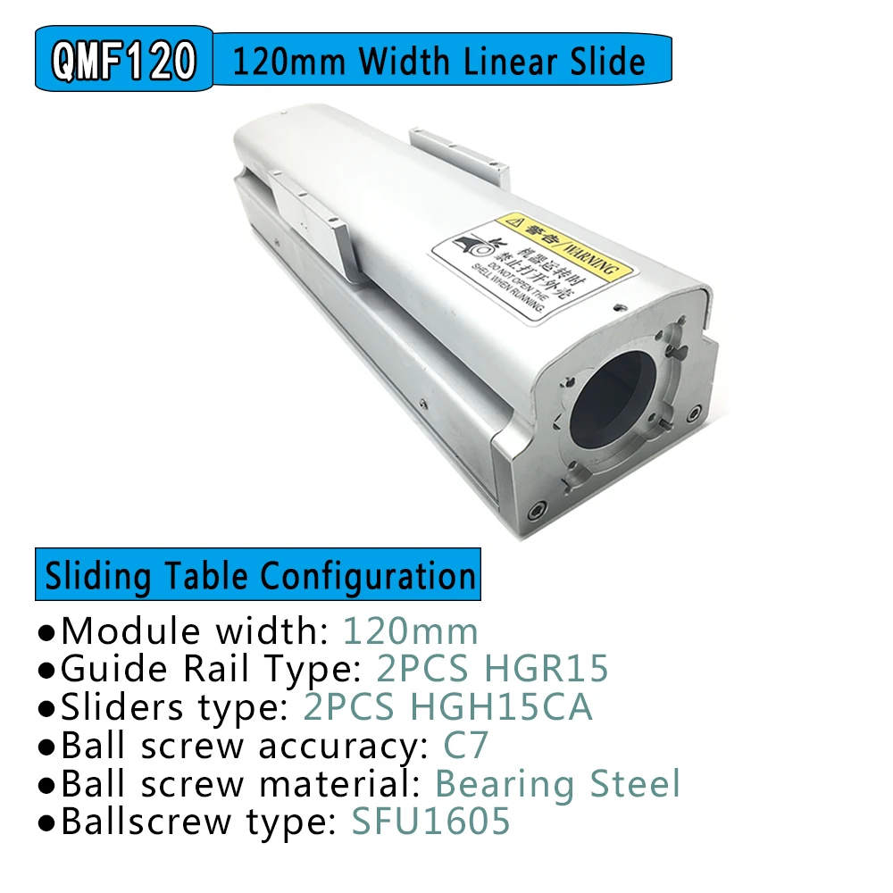 Heavy Duty Fully Enclosed Automations Linear Bearings Dustproof Linear Guide Rails Load 100kg 150mm Width SFU1605/2005/2505