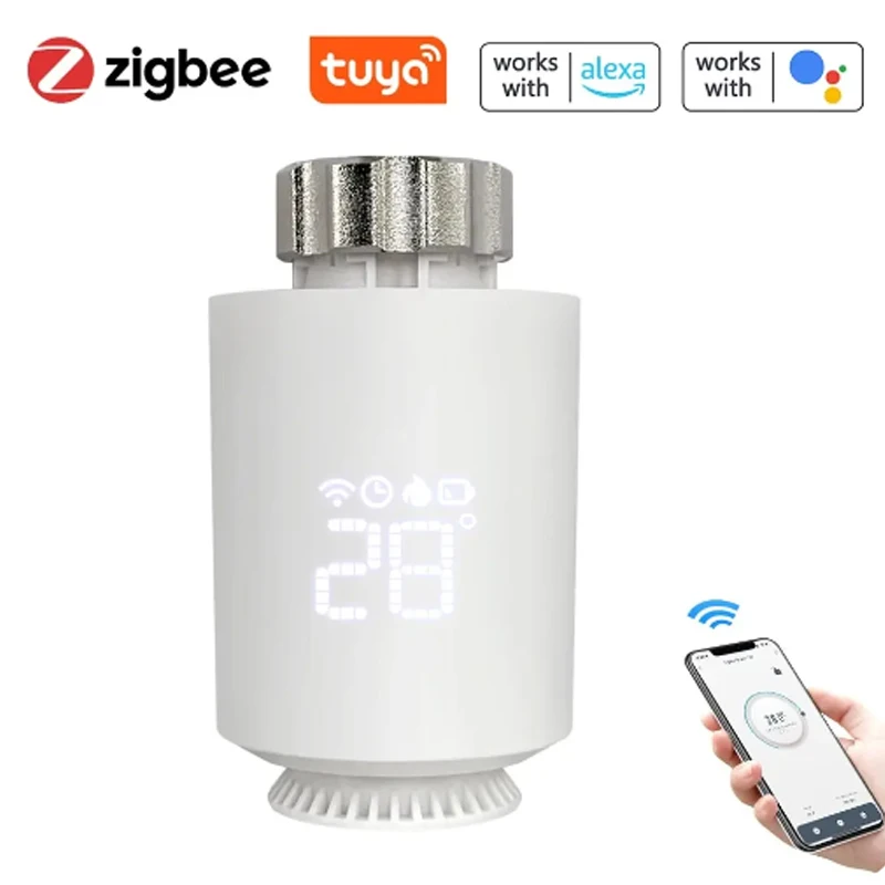 2024 New Tuya TRV Thermostat Thermostatic Radiator Valve Home Heating Radiator Thermostat Temperature Controller