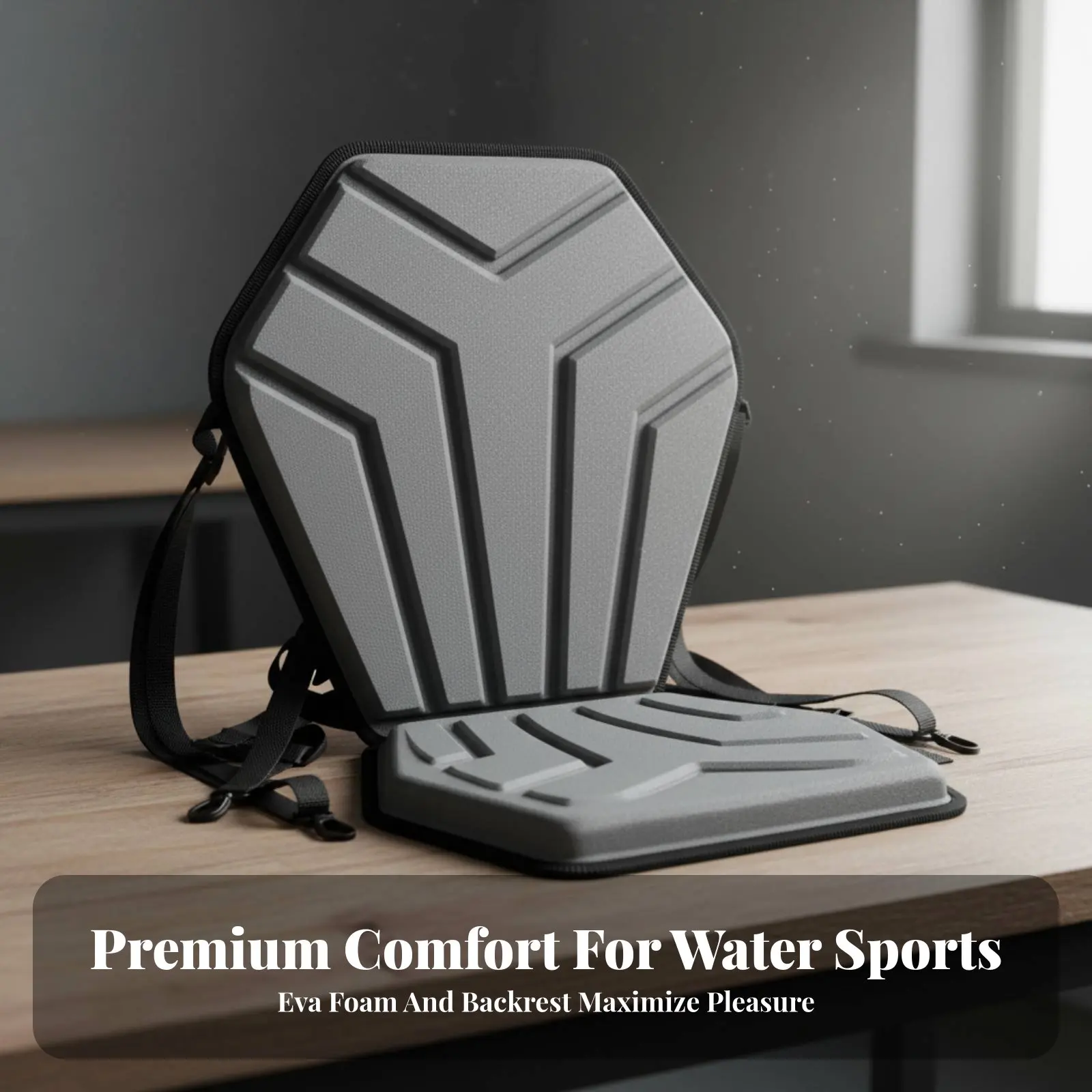 

Sit-on-Top Kayak Seat Additional Thick Pad Ing Kayak Seat with Spine Support Rest Detachable Boat Pad Adjustable Straps