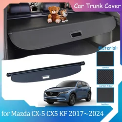 Car Trunk Covers for Mazda CX-5 CX5 KF 2017~2024 2018 Retractabl Waterproof Luggage Curtain Shelter Privacy Cargo Pad Accessorie