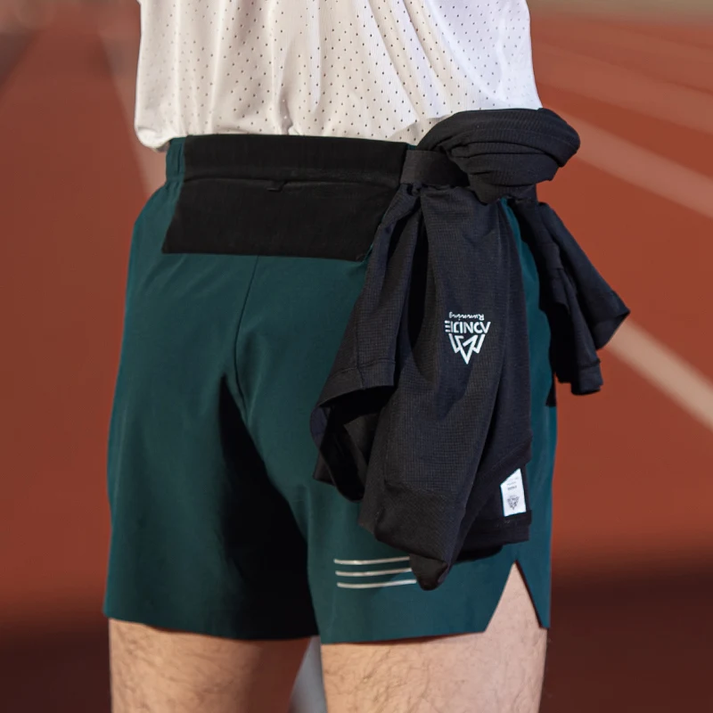 AONIJIE FM5153 Man Male Quick Dry Sports Shorts Elastic Waistband Boxer With Back Pocket For Daily Running Gym Exercise