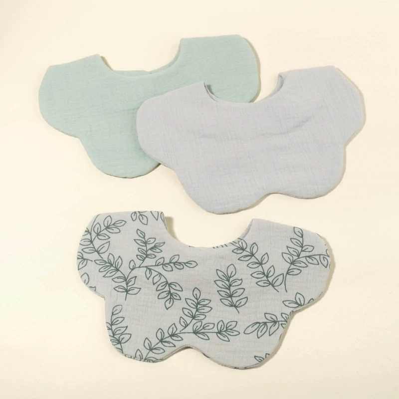 

Set of 3pcs Baby Bibs Soft and Absorbent Burp Cloths for Toddlers, Infant Drooling Bib for Feeding and Teething Hour