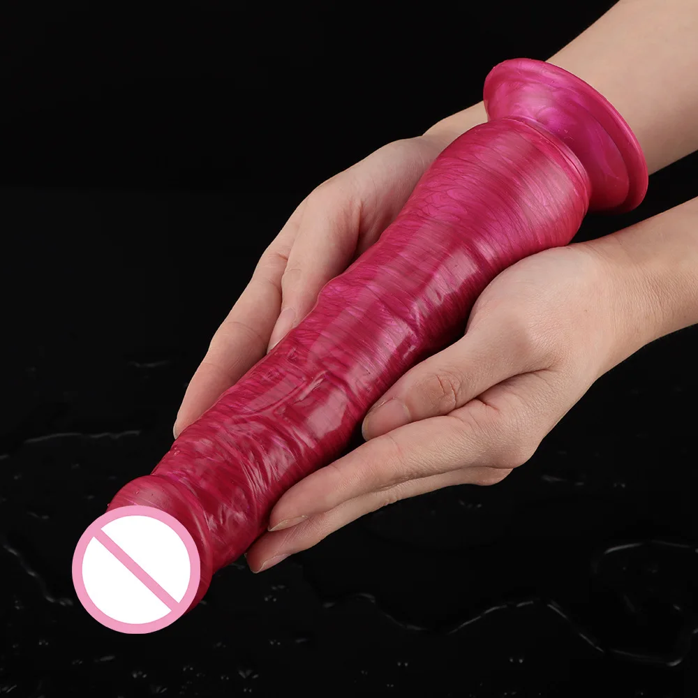 Liquid silicone dildo female masturbation imitation real and fake penis rod soft female G-spot orgasm adult sex toy 6