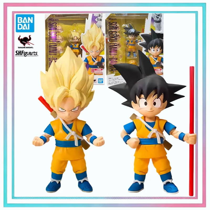 

Bandai Original SHF S.H.Figuarts Dragon Ball DAIMA Son Goku Super Saiyan Mini Action Anime Figure Model Toys Gifts Desk Decor
