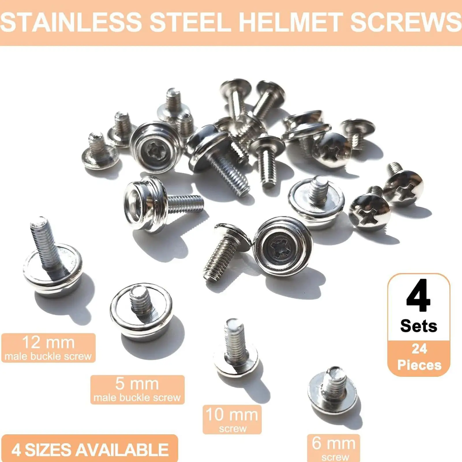 24 قطعة/المجموعة كرة القدم خوذة طقم تصليح هوكي الجليد خوذة إصلاح الملحقات استبدال أجزاء لمعدات إصلاح البيسبول الرياضية #4