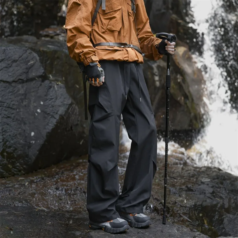 

Новинка осени 2025 года, мужские свободные прямые повседневные брюки Hong Kong Feng Gong D463