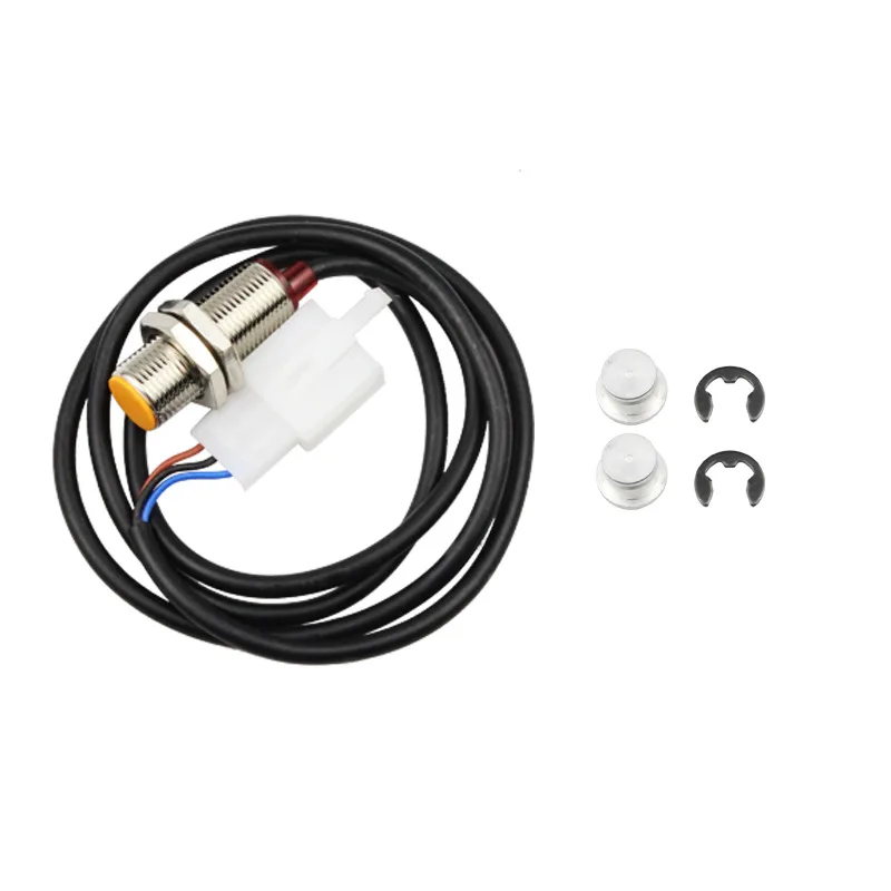 Kit de repuesto de Cable de Sensor de velocímetro para motocicleta, Cable de Sensor de odómetro Digital Universal de 12V con 2 imanes