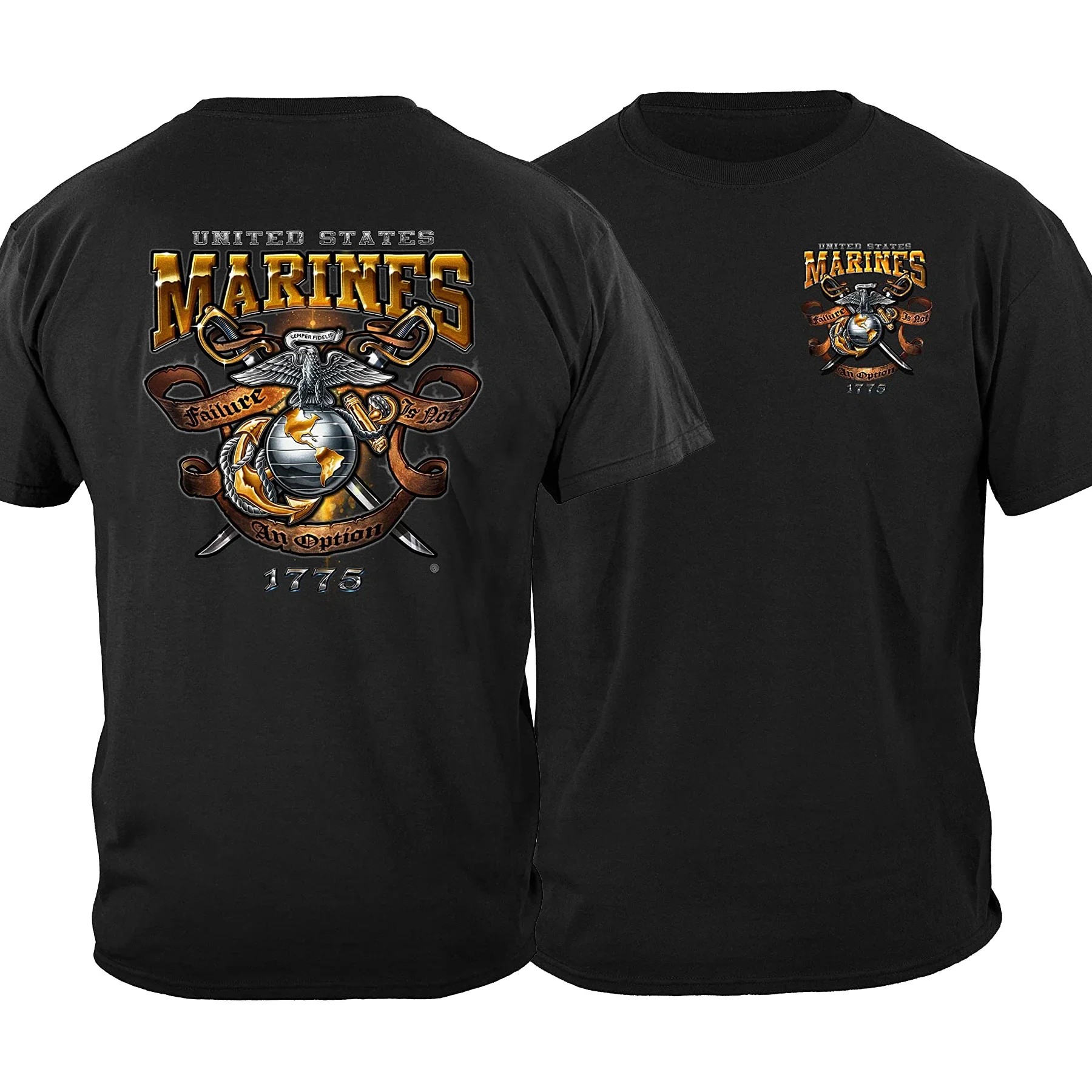 

US Marines Corps T-Shirt 100% Cotton O-Neck Summer Short Sleeve Casual Mens T-shirt Size S-3XL