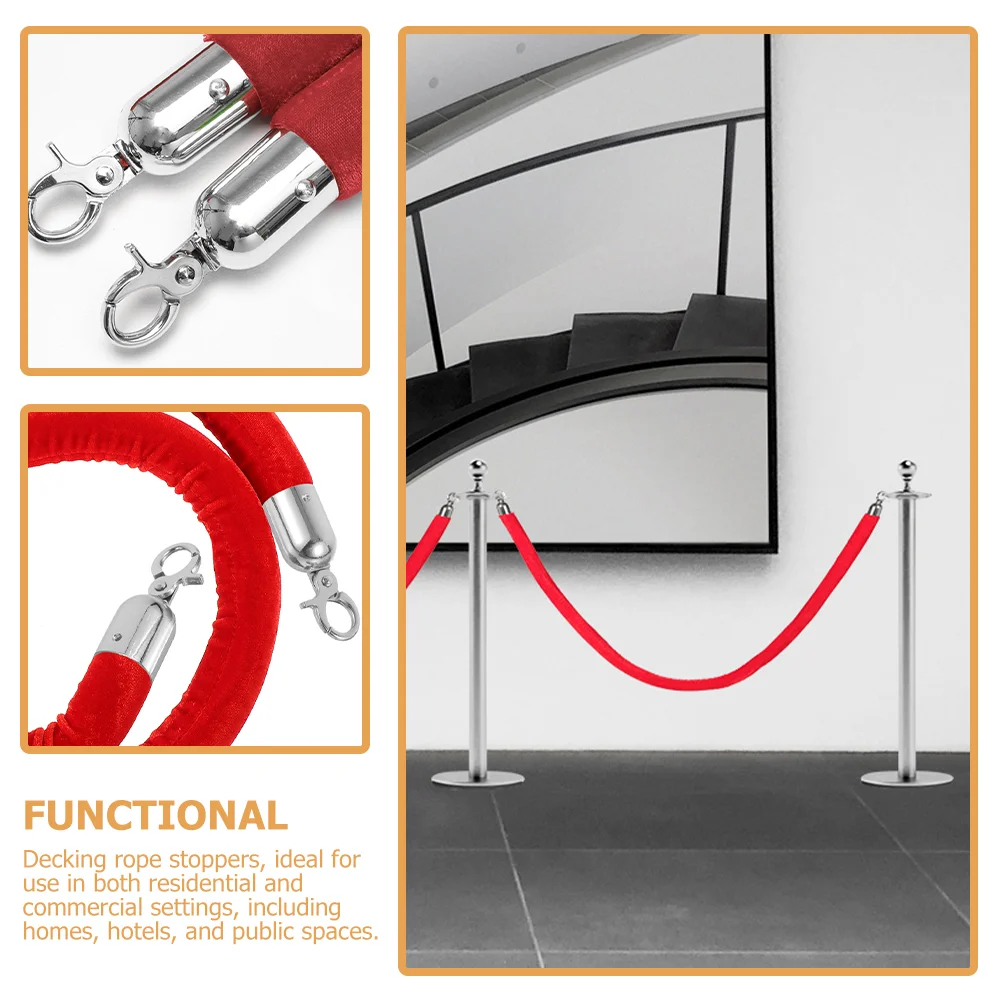 Rope End Stop Cap Fastener with Hook Stopper Metal Cord Lock Locks Ends Snap Hat Hooks