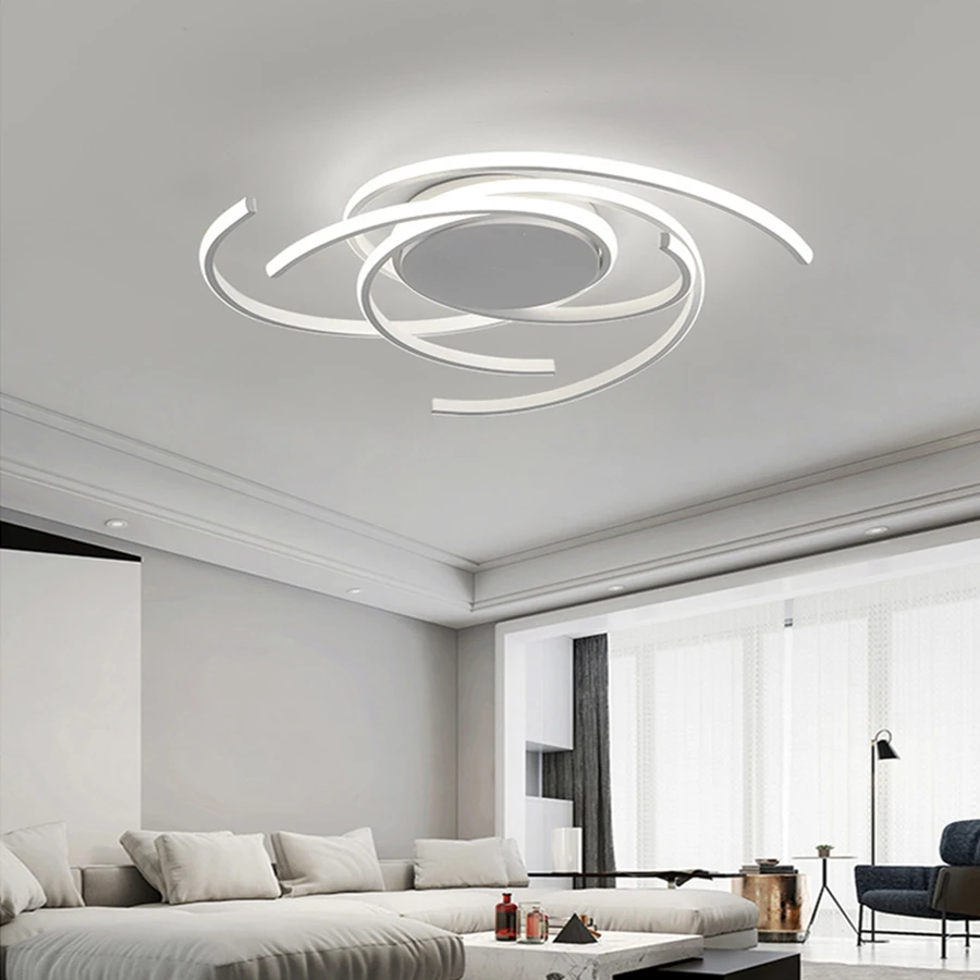 Modern LED Ceiling Lights Lighting For Living Study Room Bedroom Ceiling Lamp Indoor Lighting Home Decoration Lights White/Black