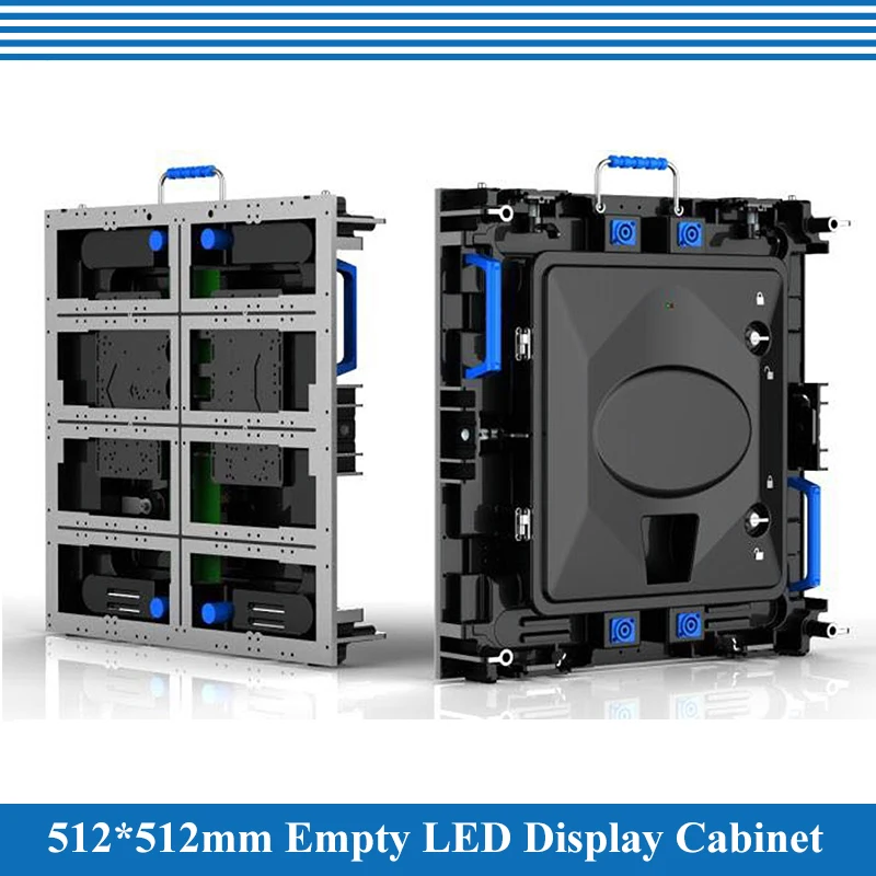 12pcs/lot 512x512mm Outdoor Empty Die-cast Aluminum Cabinet for P4 P8 LED display module