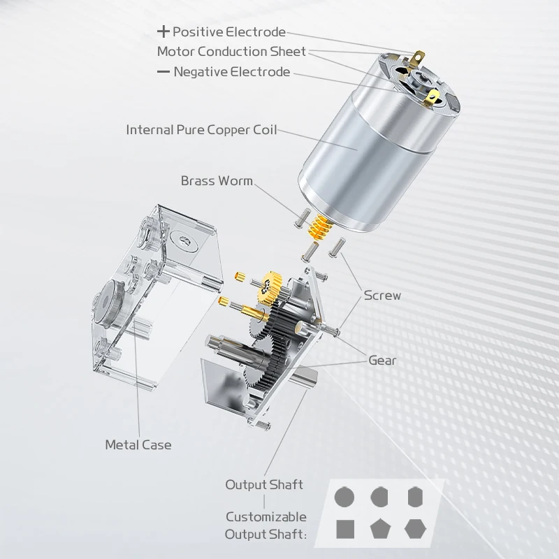 5840-555 Micro DC Brushed Motor 470RPM~7RPM 12V~24V Speed Adjustable Forward And Reverse Switching Torque 100KG.CM Geared Motor