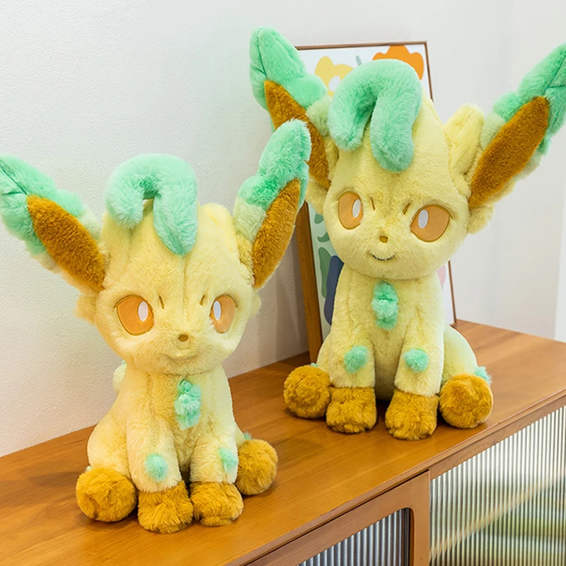 45/80 cm Pokemon Plüschtiere Große Leafeon Puppe Cartoon Ornament Gefülltes Plüschtier Kawaii Eevee Kissen Pokémon Geschenk für Kinder