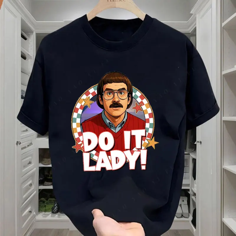 Do it lady chit tik tok retro comédia camiseta engraçado meme gráfico estilo vintage paródia fã algodão crewneck único humor topo