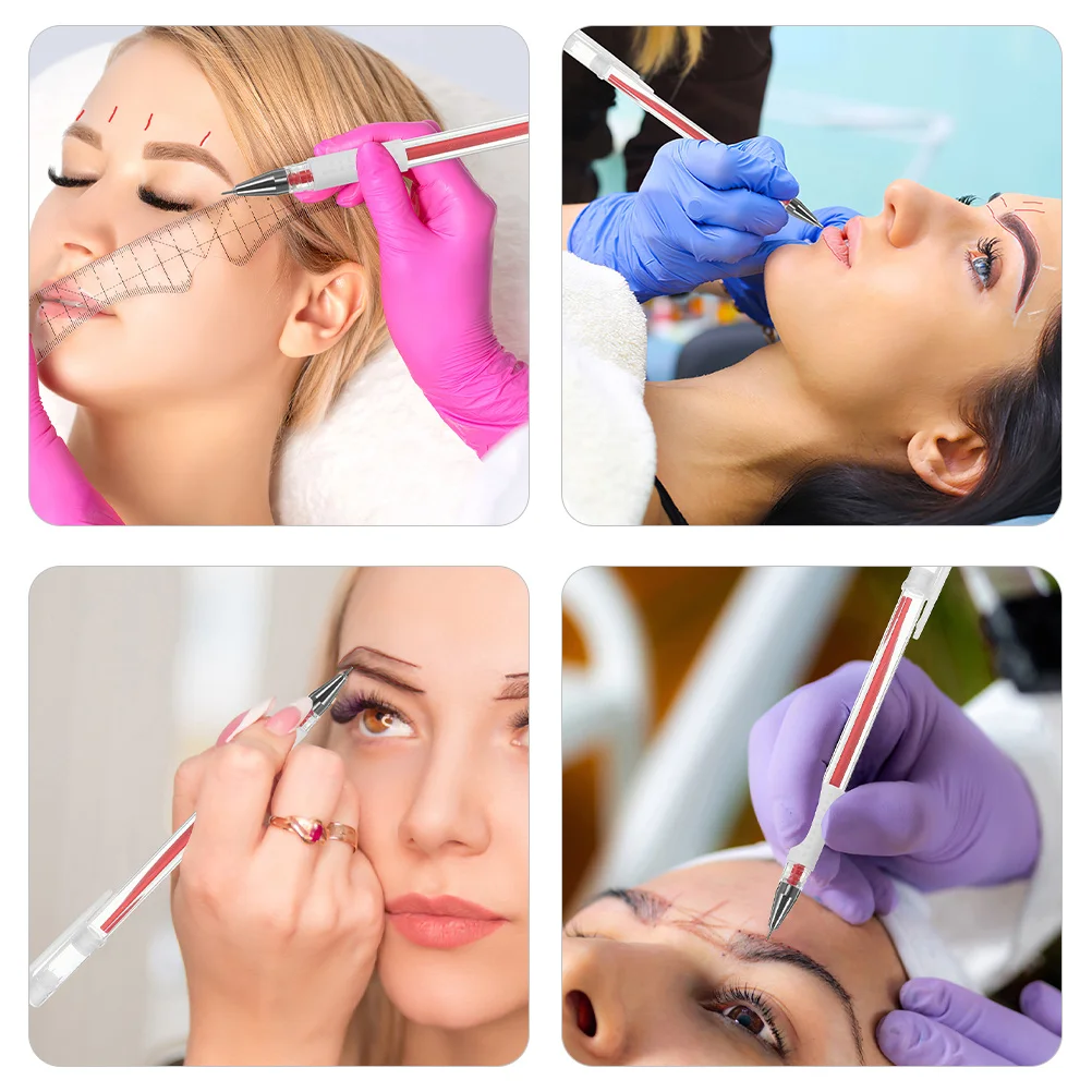 10 قطعة موقف الحاجب الدائم ماركر مقاوم للماء الجلد الوشم المحمولة بمناسبة القلم الجلد بمناسبة القلم الوشم موقف ماركر