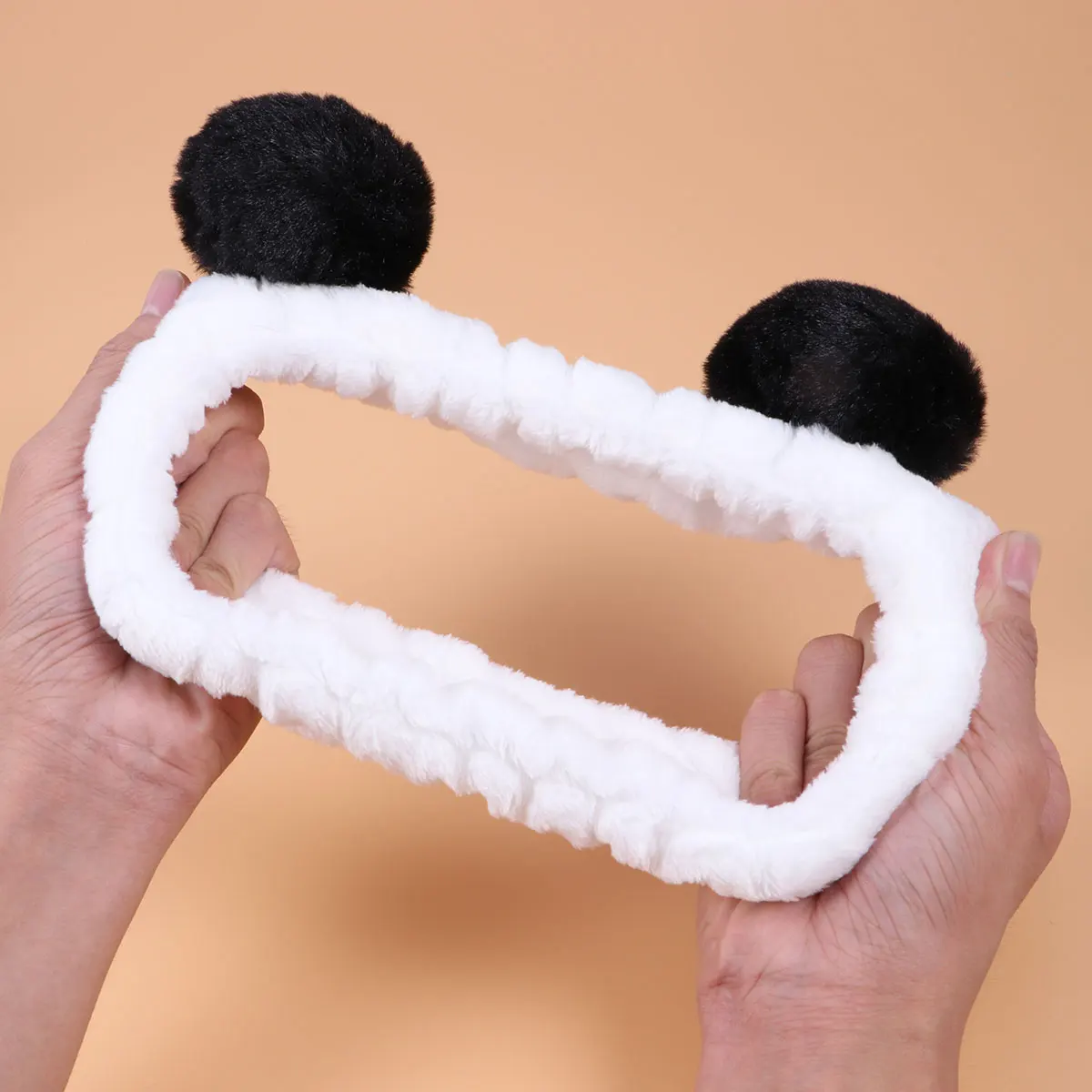 

Elastic Headbands Women Panda Ear Hairband Girls Soft Lightweight Comfortable Knitting Black Headwraps Hair Accessories Sports