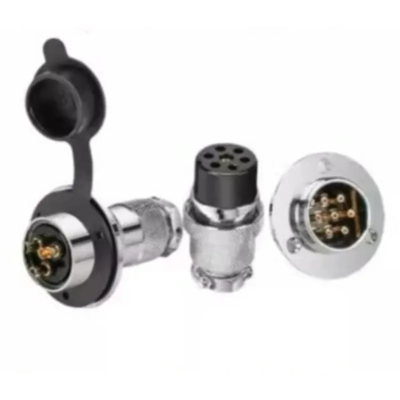 

1Pcs aviation plug GX25-2P 3 4 5 6 7 8 pins 9 10P12 core female flange male seat connector DF25M