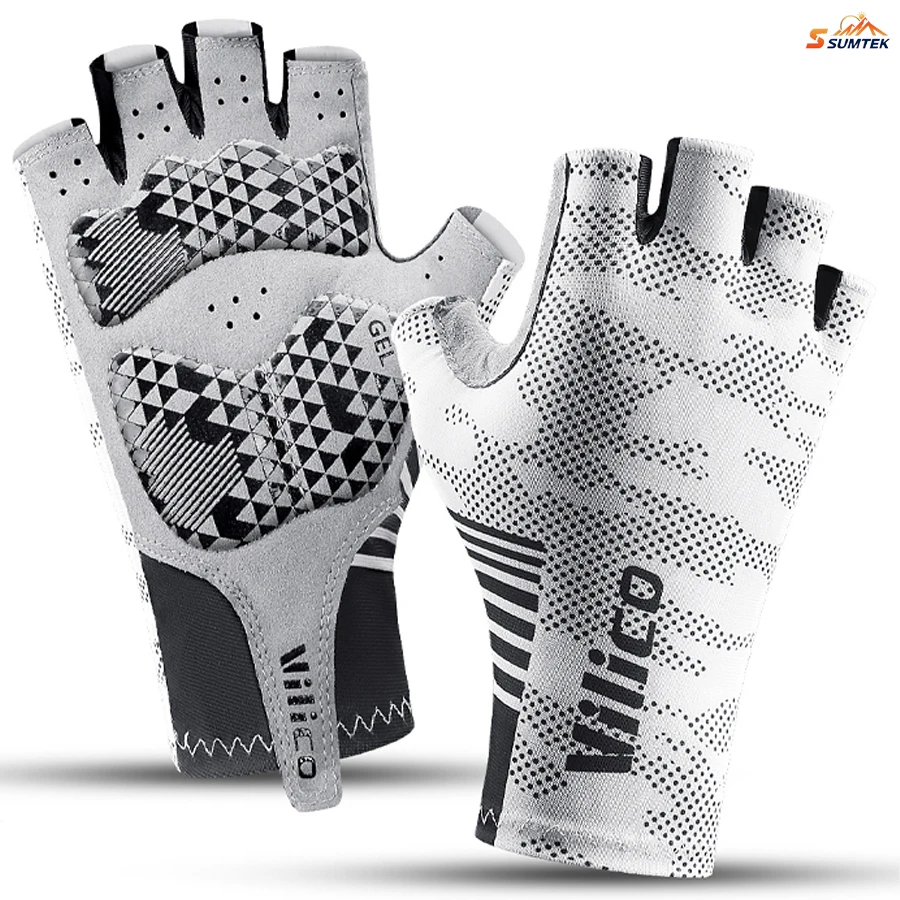 

1 Pairs Cycling Gloves Half Finger Summer Men Women Shock-Absorbing Breathable MTB Mountain Bike Riding Sports Accessories