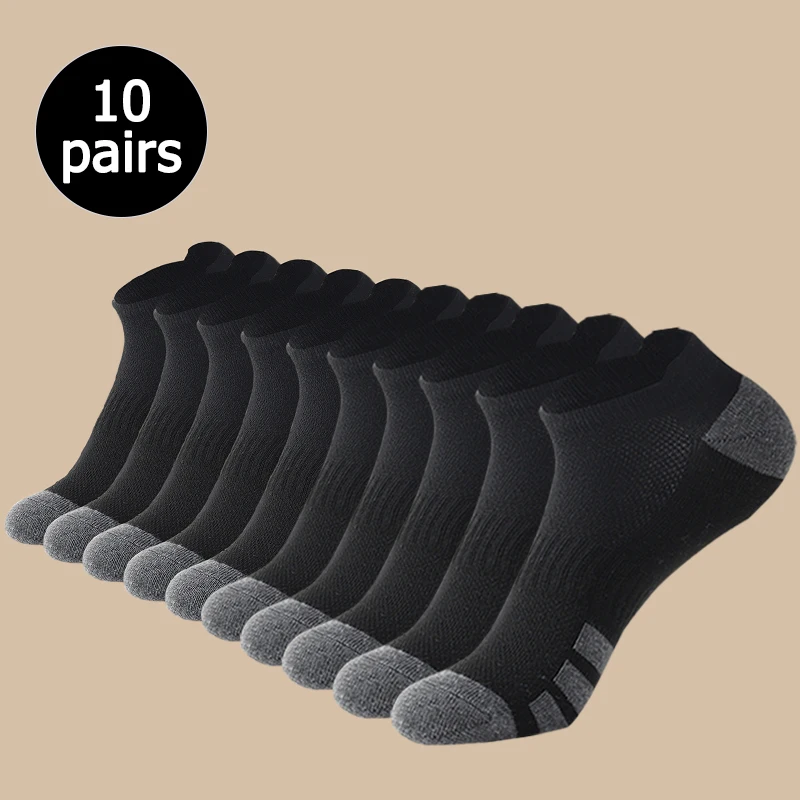 10/20 Paar Herren-Laufsocken mit atmungsaktiven und nahtlosen Design-Kurzsocken für Freizeit- und Sportbekleidung