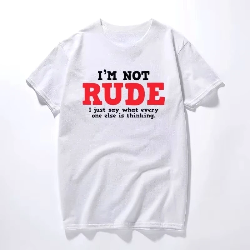 Rude Thinking Sarcastic T-shirt Adult Humor Funny Graphic Tshirts Summer Women Men Summer Casual Short-sleev Tops Free Shipping