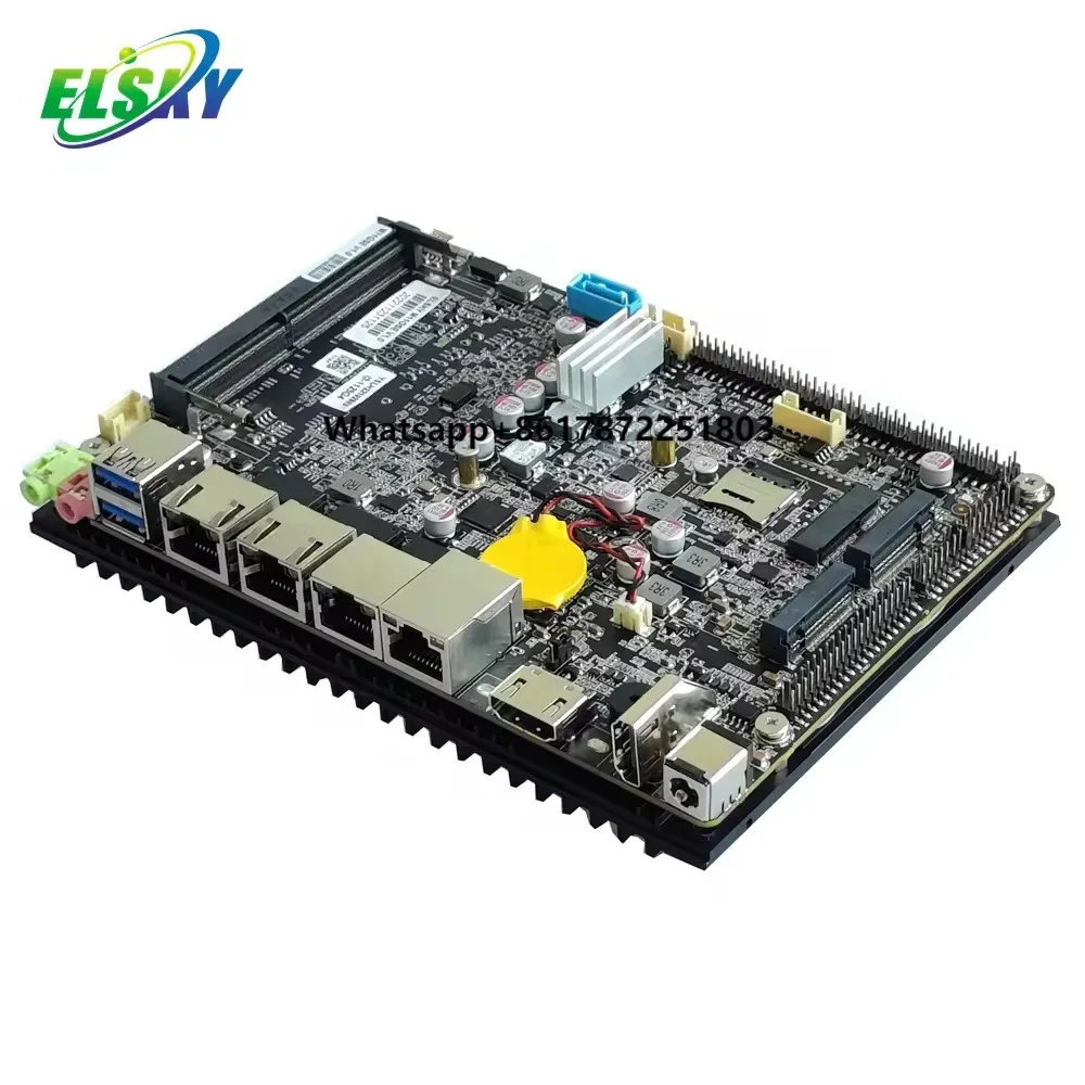 2024 ELSKY M11GSE 4.0 Inches 165x115mm Fanless Motherboard Support 11th I5 Tiger Lake CPU I5 1135G7 I5 1145G7E 4xLAN