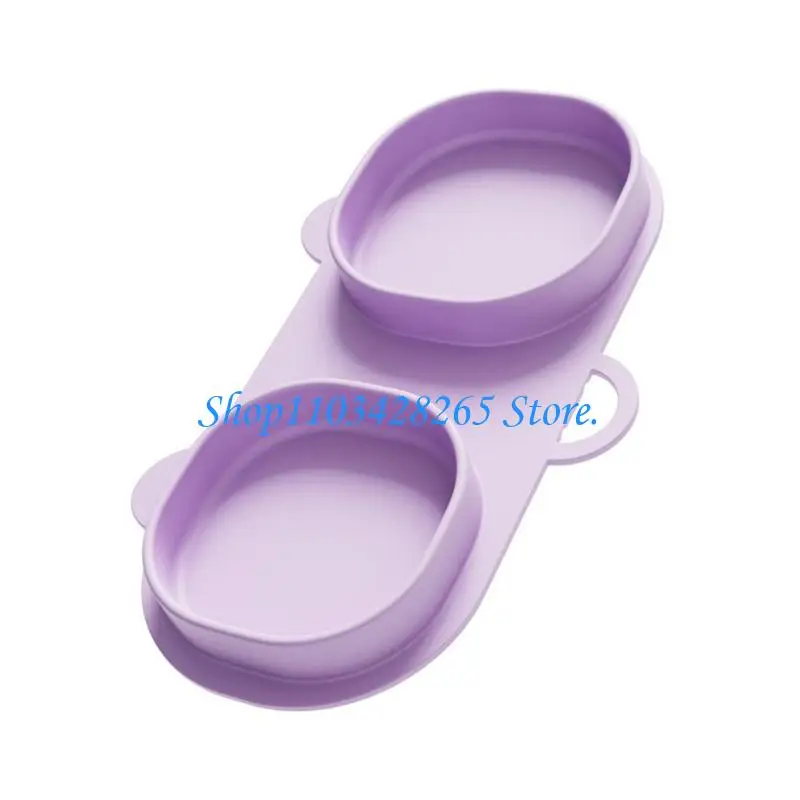 طبق قابل للطي من السيليكون غير قابل للانزلاق لتناول الطعام في الهواء الطلق للأطفال أساسي G2TE #5