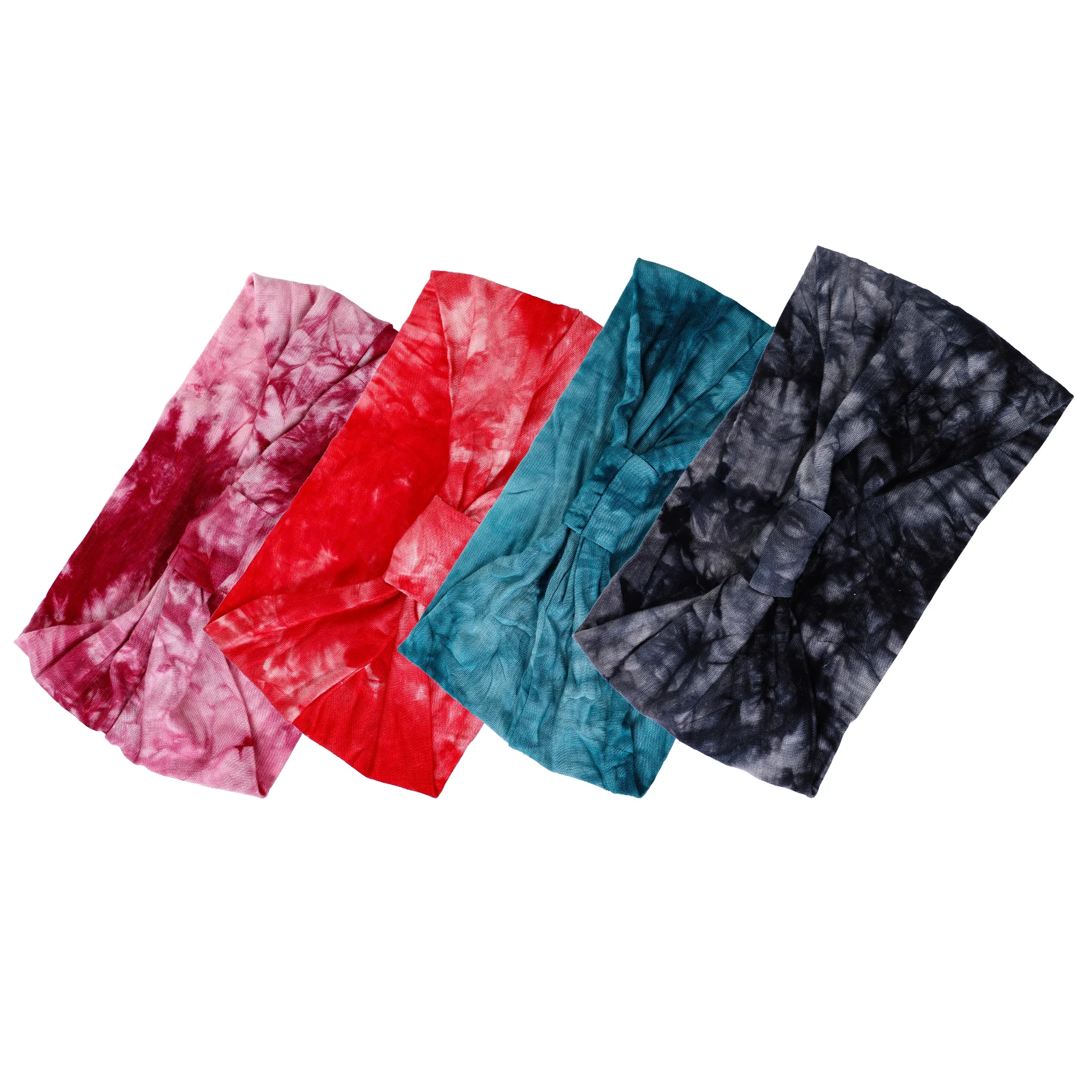 

4pcs Hairb s Women Bohemian Headb Dyed Yoga Knotted Sports Bright Colors Fitness Running Cycling Hiking Gym Sweatb s