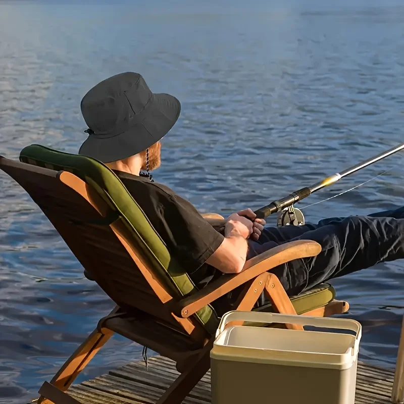 Four seasons folding fisherman's hat, multi-functional high quality outdoor fishing hat with drawstring closure, fishing, hiking